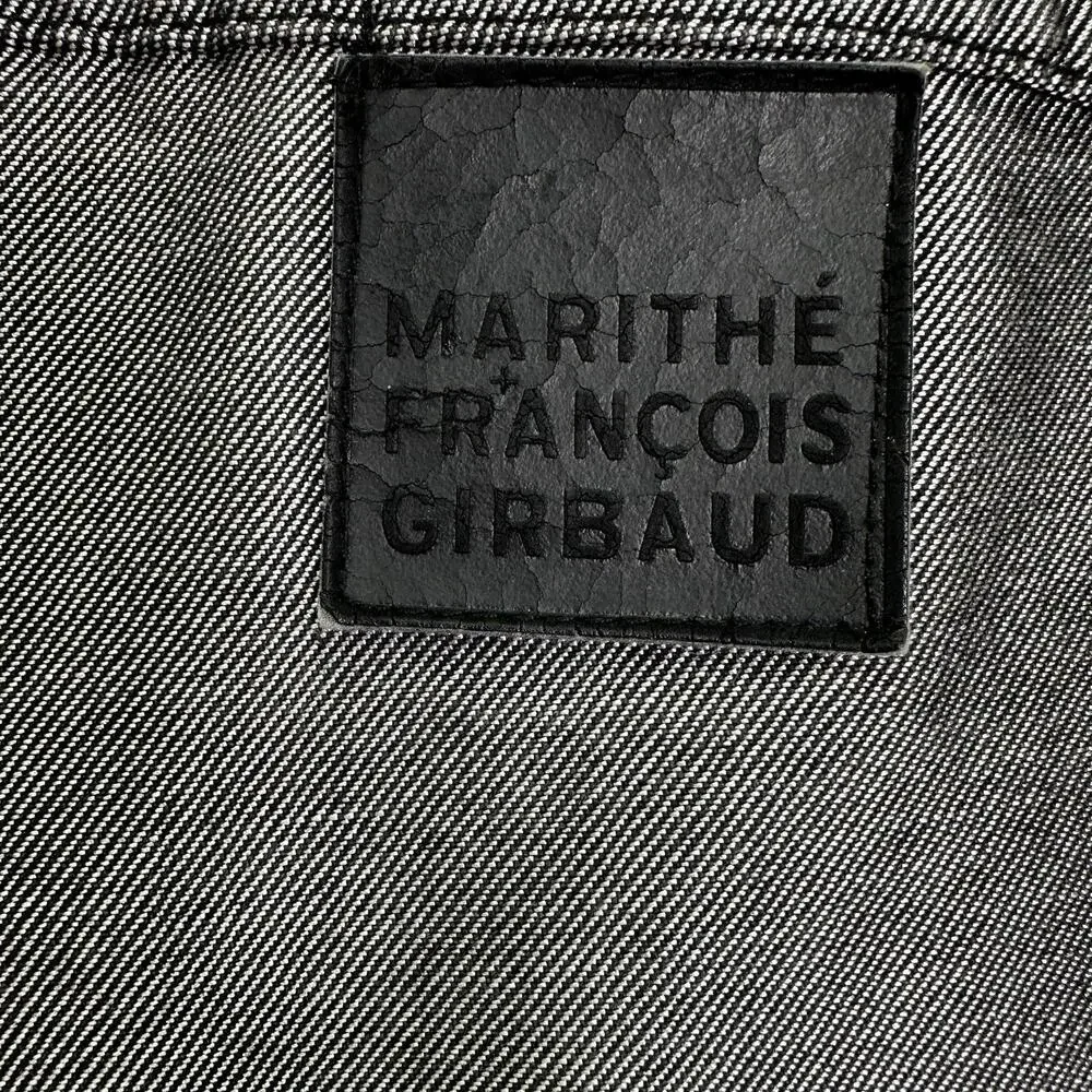 Men’s XL Marithe Francois Girbaud Silver Denim Jacket 90’s vintage oversized - Picture 2 of 6